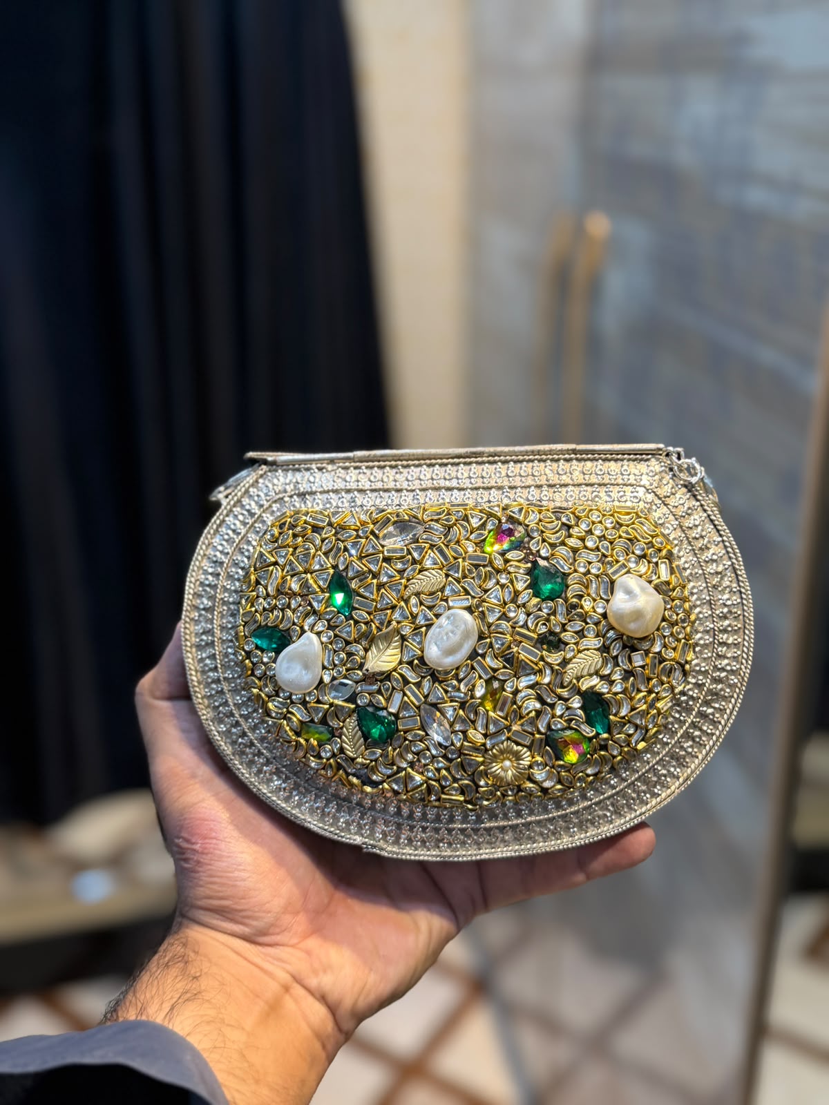 Handmade Designer Kundan Clutch_Wedding Collection_New Arrivals_Design 3
