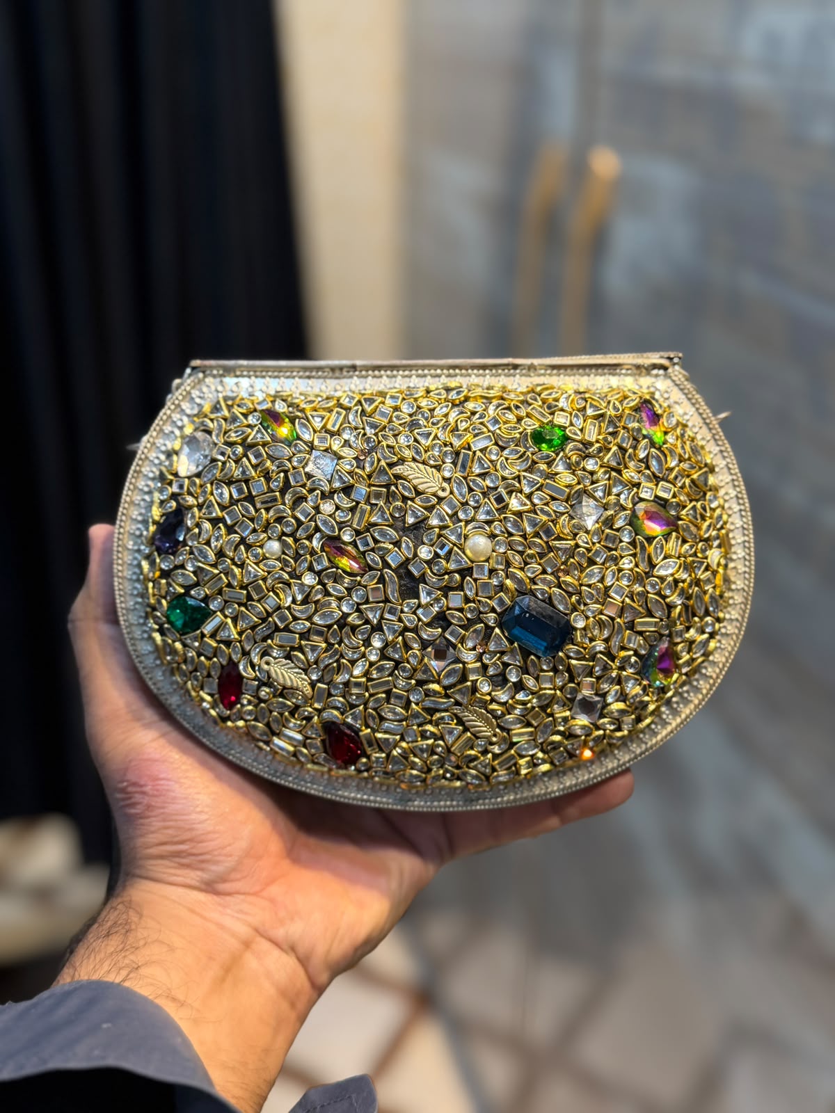 Handmade Designer Kundan Clutch_Wedding Collection_New Arrivals_Design 4