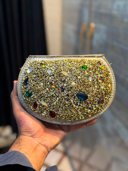 Handmade Designer Kundan Clutch_Wedding Collection_New Arrivals_Design 4