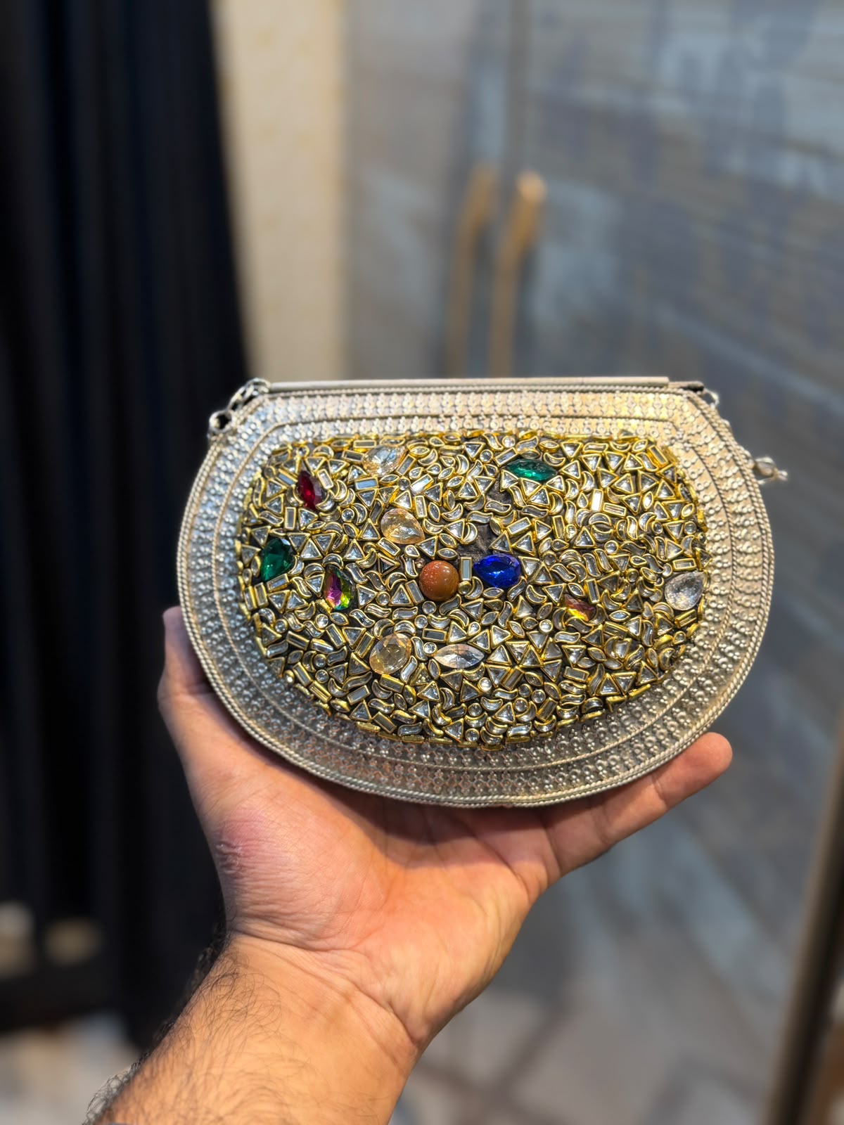 Handmade Designer Kundan Clutch_Wedding Collection_New Arrivals_Design 5
