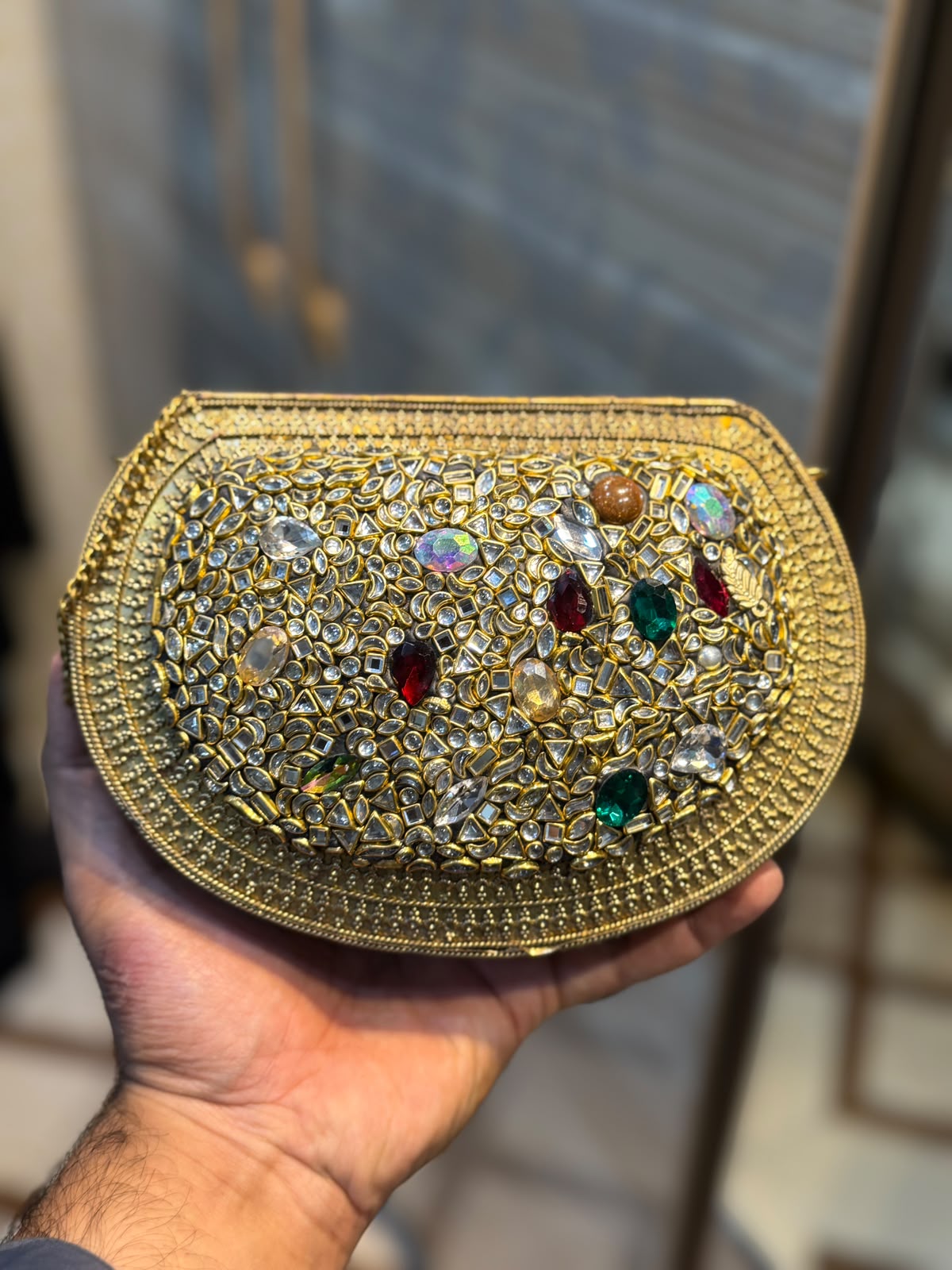 Handmade Designer Kundan Clutch_Wedding Collection_New Arrivals_Design 9
