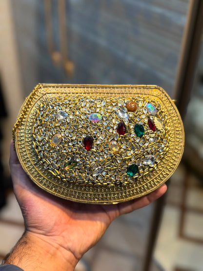 Handmade Designer Kundan Clutch_Wedding Collection_New Arrivals_Design 9