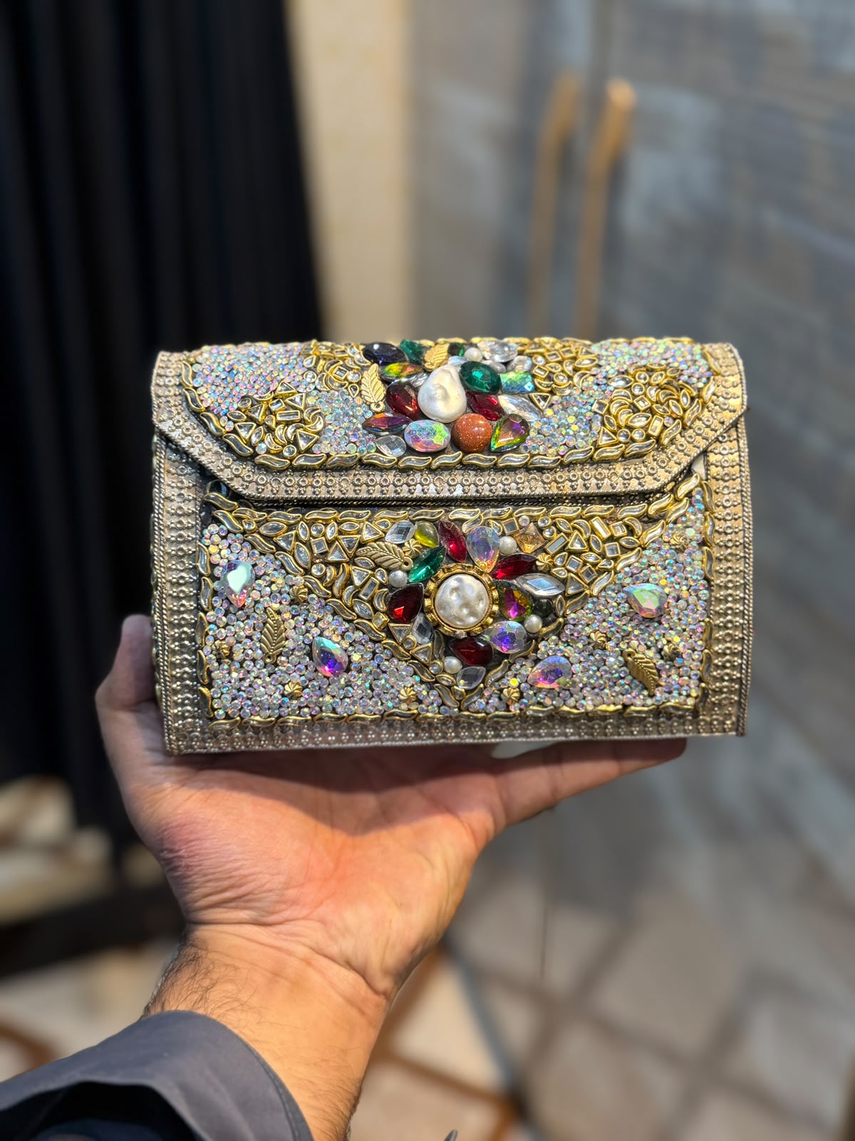 Handmade Designer Kundan Clutch_Wedding Collection_New Arrivals_Design 11