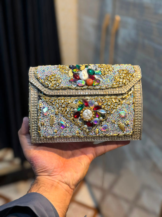 Handmade Designer Kundan Clutch_Wedding Collection_New Arrivals_Design 11