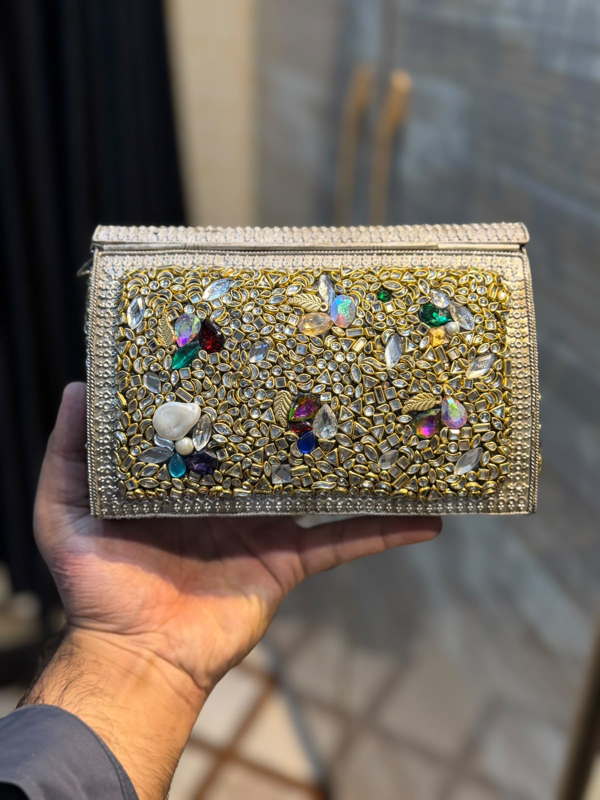 Handmade Designer Kundan Clutch_Wedding Collection_New Arrivals_Design 11