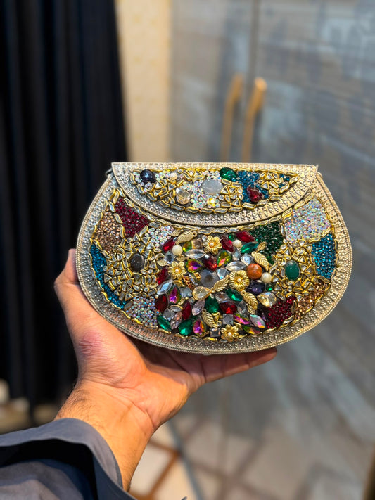 Handmade Designer Kundan Clutch_Wedding Collection_New Arrivals_Design 12