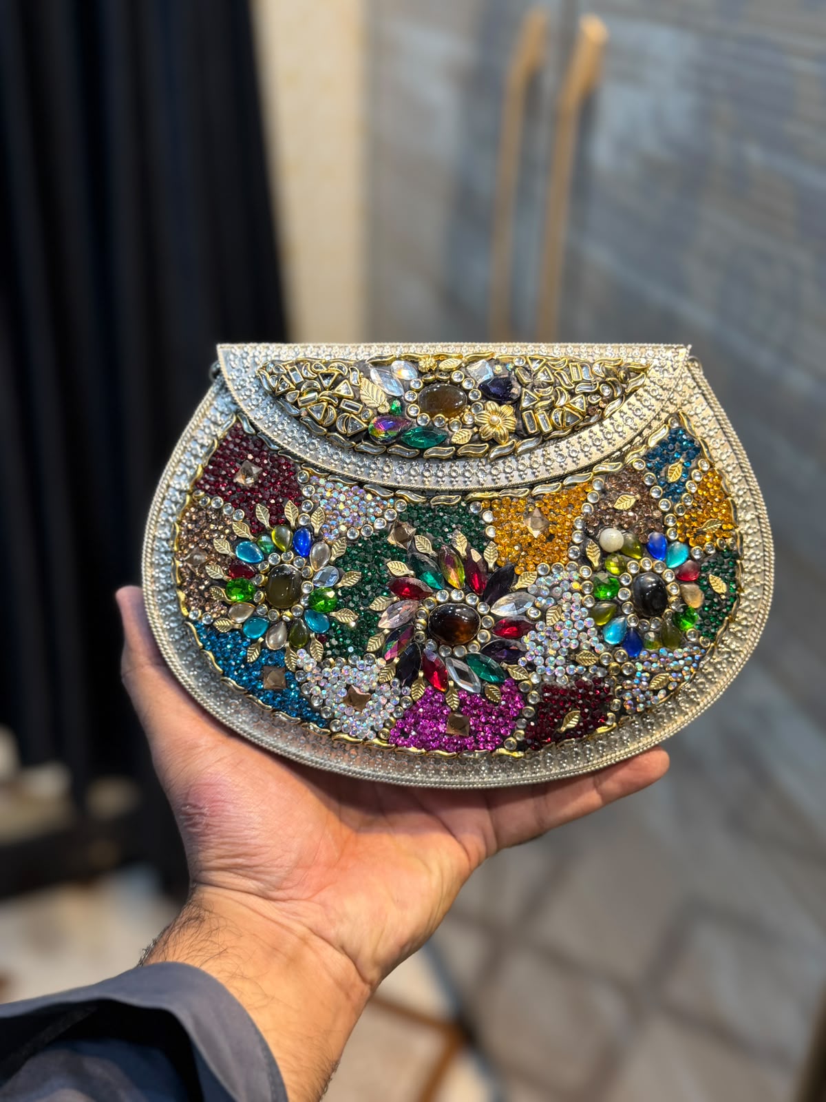 Handmade Designer Kundan Clutch_Wedding Collection_New Arrivals_Design 13