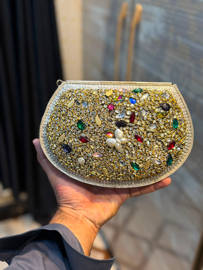 Handmade Designer Kundan Clutch_Wedding Collection_New Arrivals_Design 13