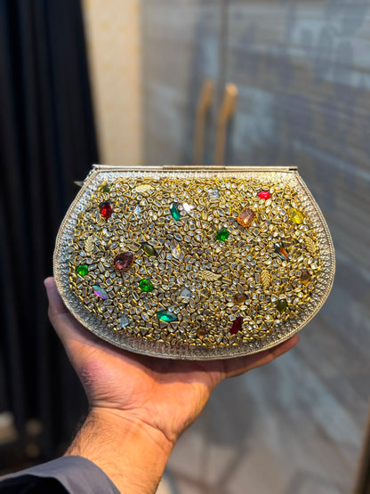Handmade Designer Kundan Clutch_Wedding Collection_New Arrivals_Design 14