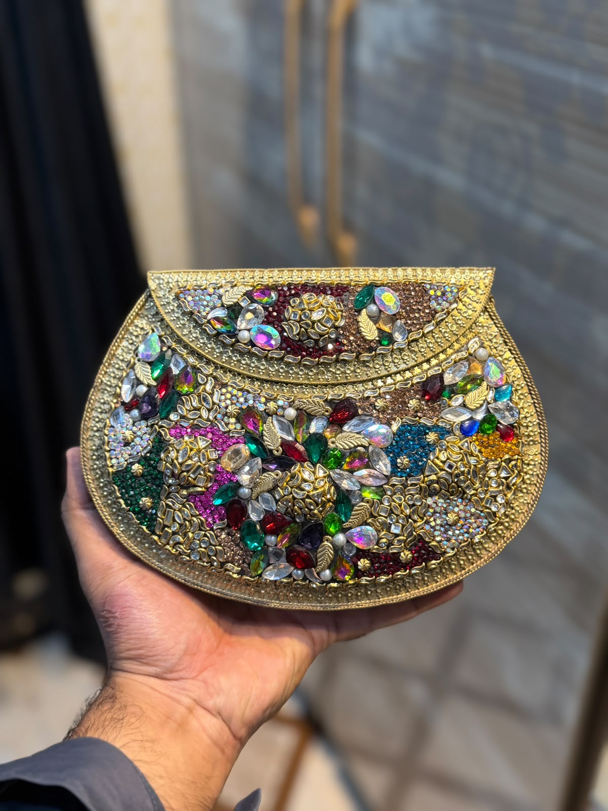 Handmade Designer Kundan Clutch_Wedding Collection_New Arrivals_Design 15