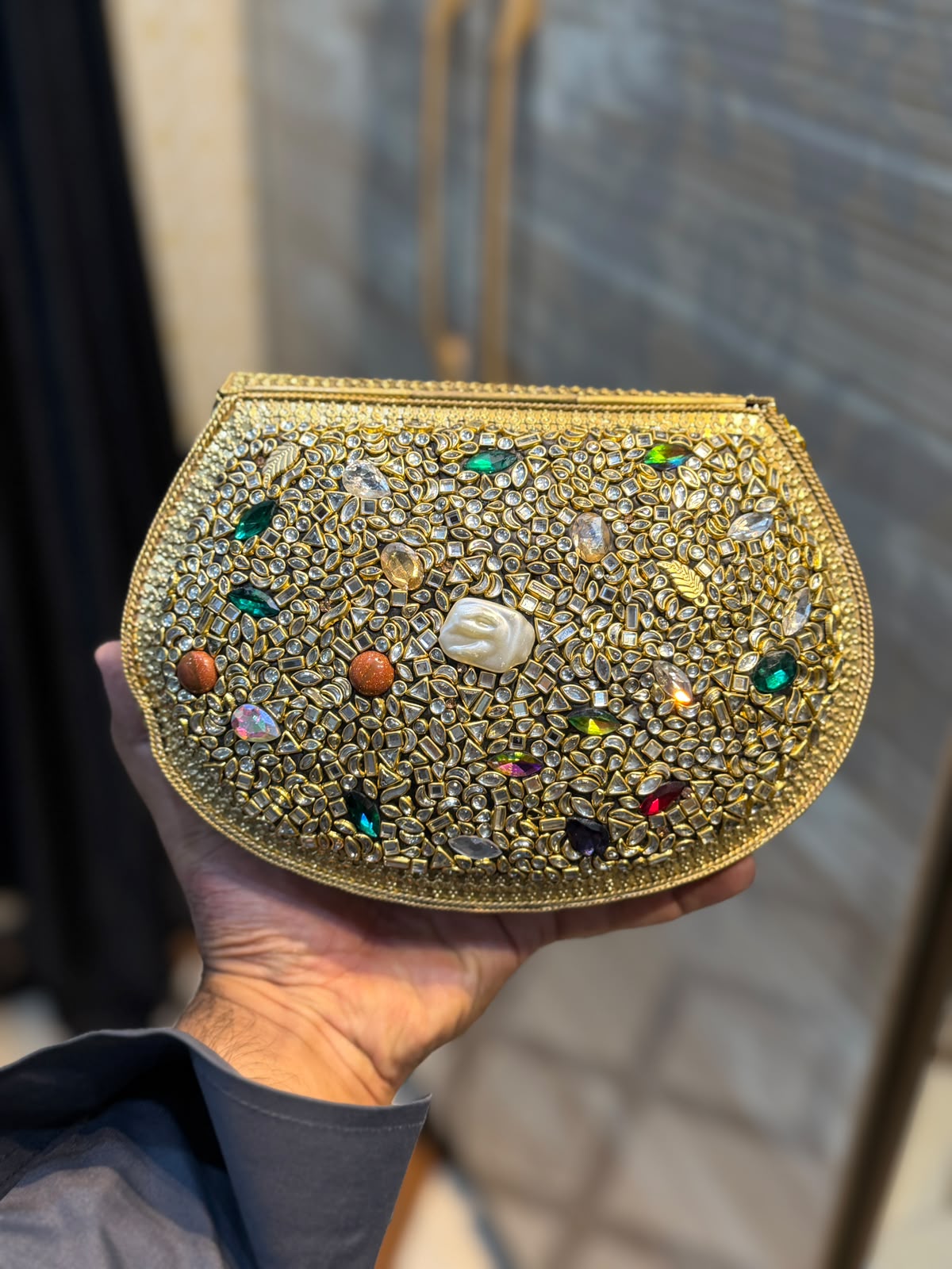 Handmade Designer Kundan Clutch_Wedding Collection_New Arrivals_Design 15