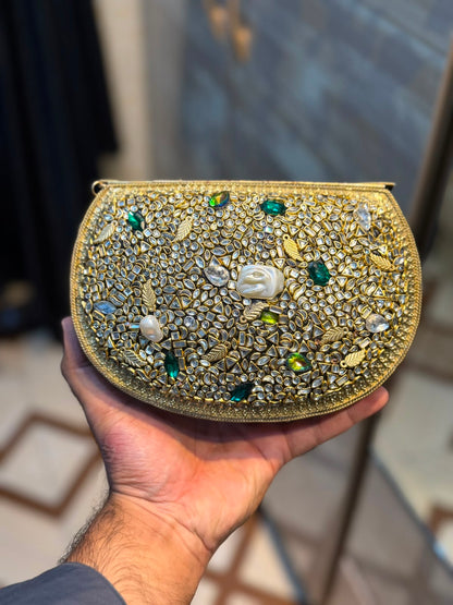 Handmade Designer Kundan Clutch_Wedding Collection_New Arrivals_Design 17