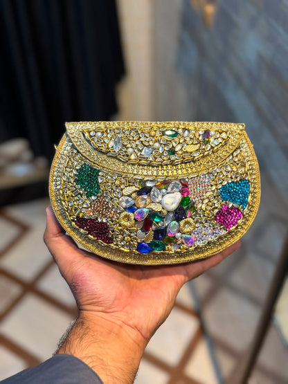 Handmade Designer Kundan Clutch_Wedding Collection_New Arrivals_Design 18