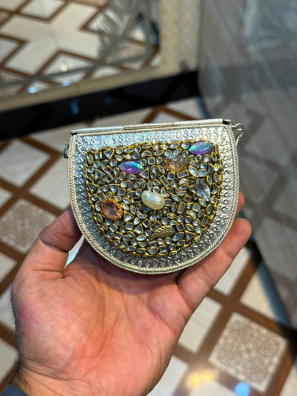 Stylish Luxury Stone Work Small Clutch_New Arrival 1
