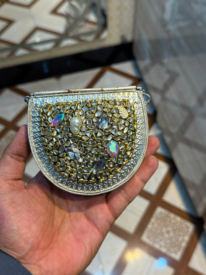 Stylish Luxury Stone Work Small Clutch_New Arrival 4