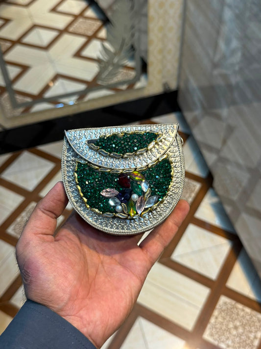 Stylish Luxury Stone Work Small Clutch_New Arrival 6