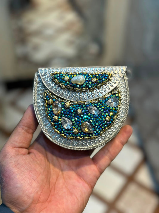 Stylish Luxury Stone Work Small Clutch_New Arrival 7