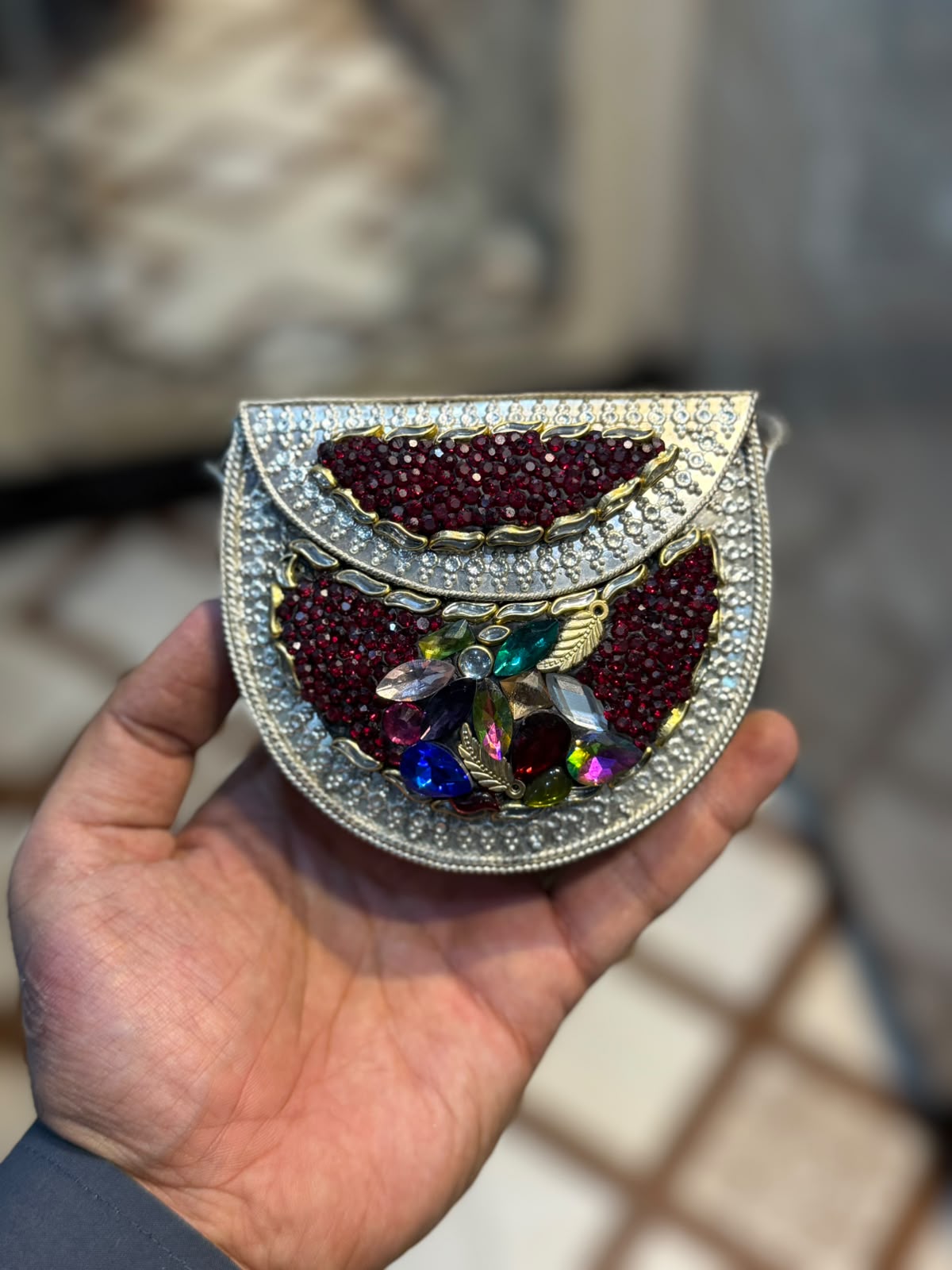 Stylish Luxury Stone Work Small Clutch_New Arrival 8