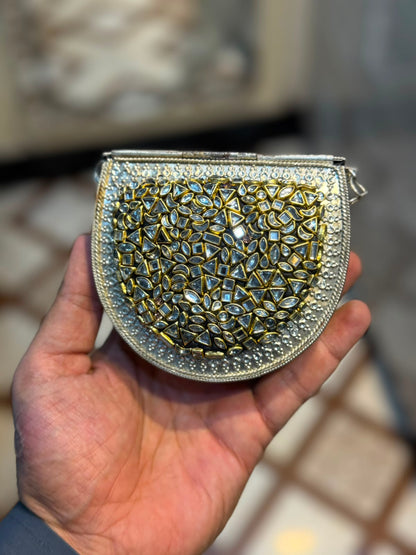 Stylish Luxury Stone Work Small Clutch_New Arrival 8