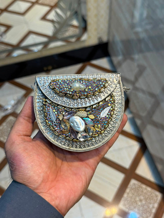 Stylish Luxury Stone Work Small Clutch_New Arrival 11