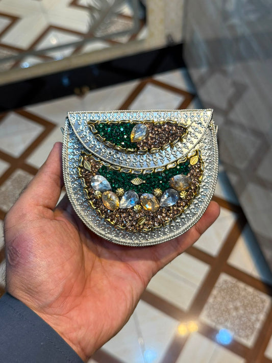 Stylish Luxury Stone Work Small Clutch_New Arrival 13