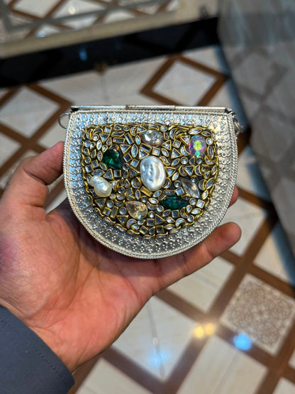 Stylish Luxury Stone Work Small Clutch_New Arrival 13