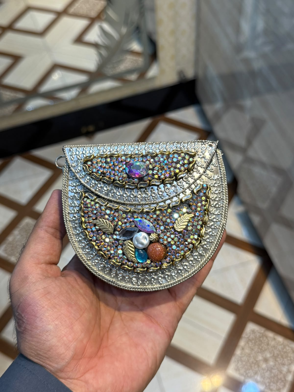Stylish Luxury Stone Work Small Clutch_New Arrival 15