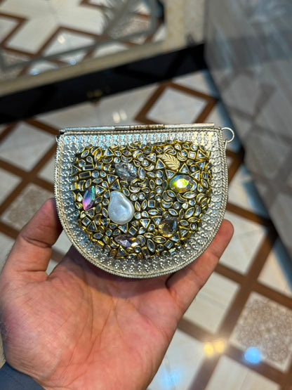 Stylish Luxury Stone Work Small Clutch_New Arrival 15