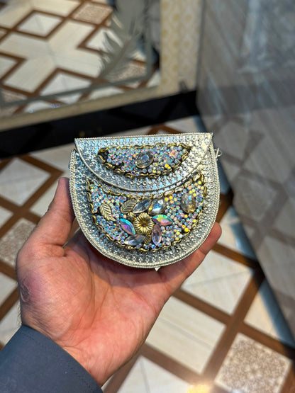 Stylish Luxury Stone Work Small Clutch_New Arrival 16