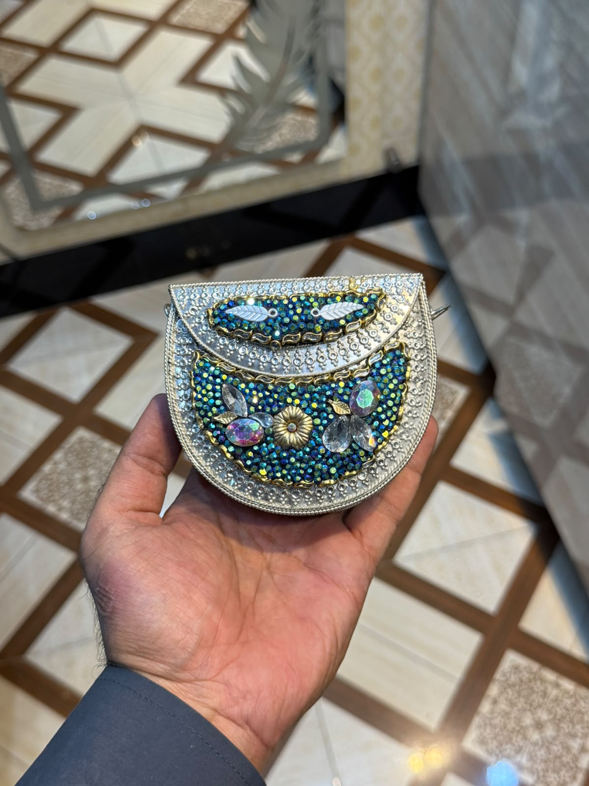 Stylish Luxury Stone Work Small Clutch_New Arrival 17