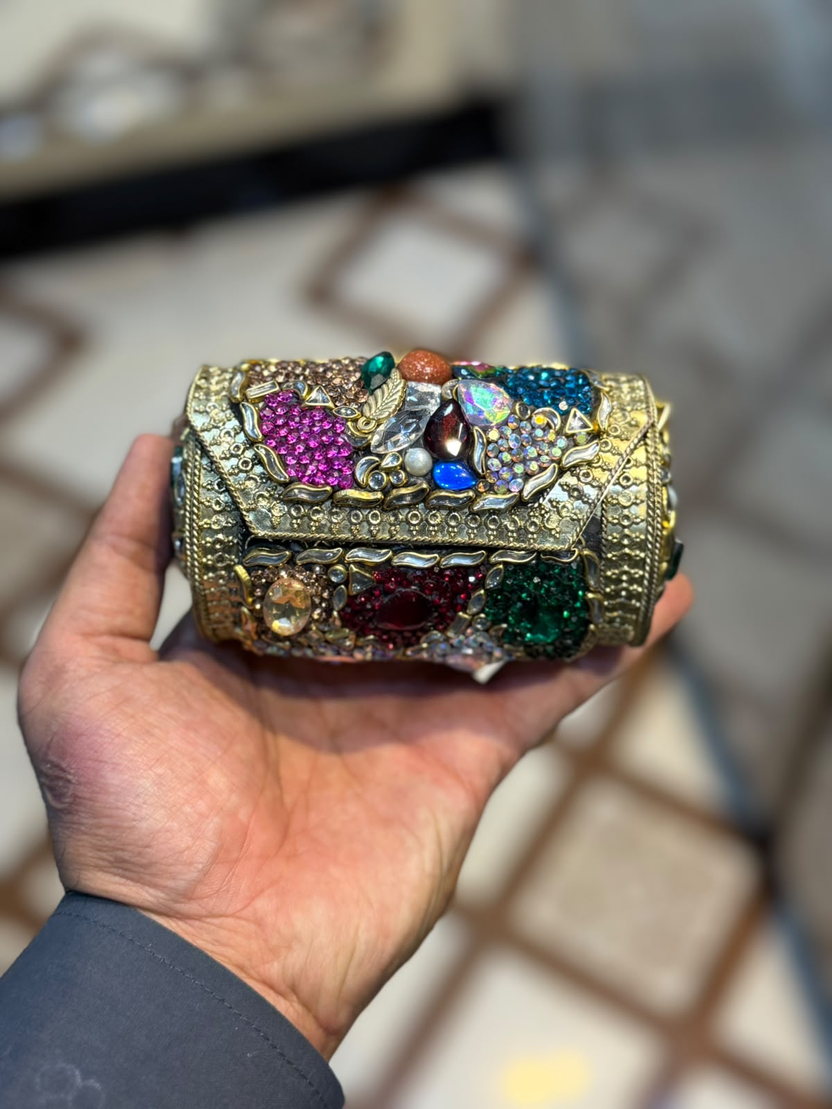 Stylish Luxury Stone Work Small Dholki_New Arrival 2