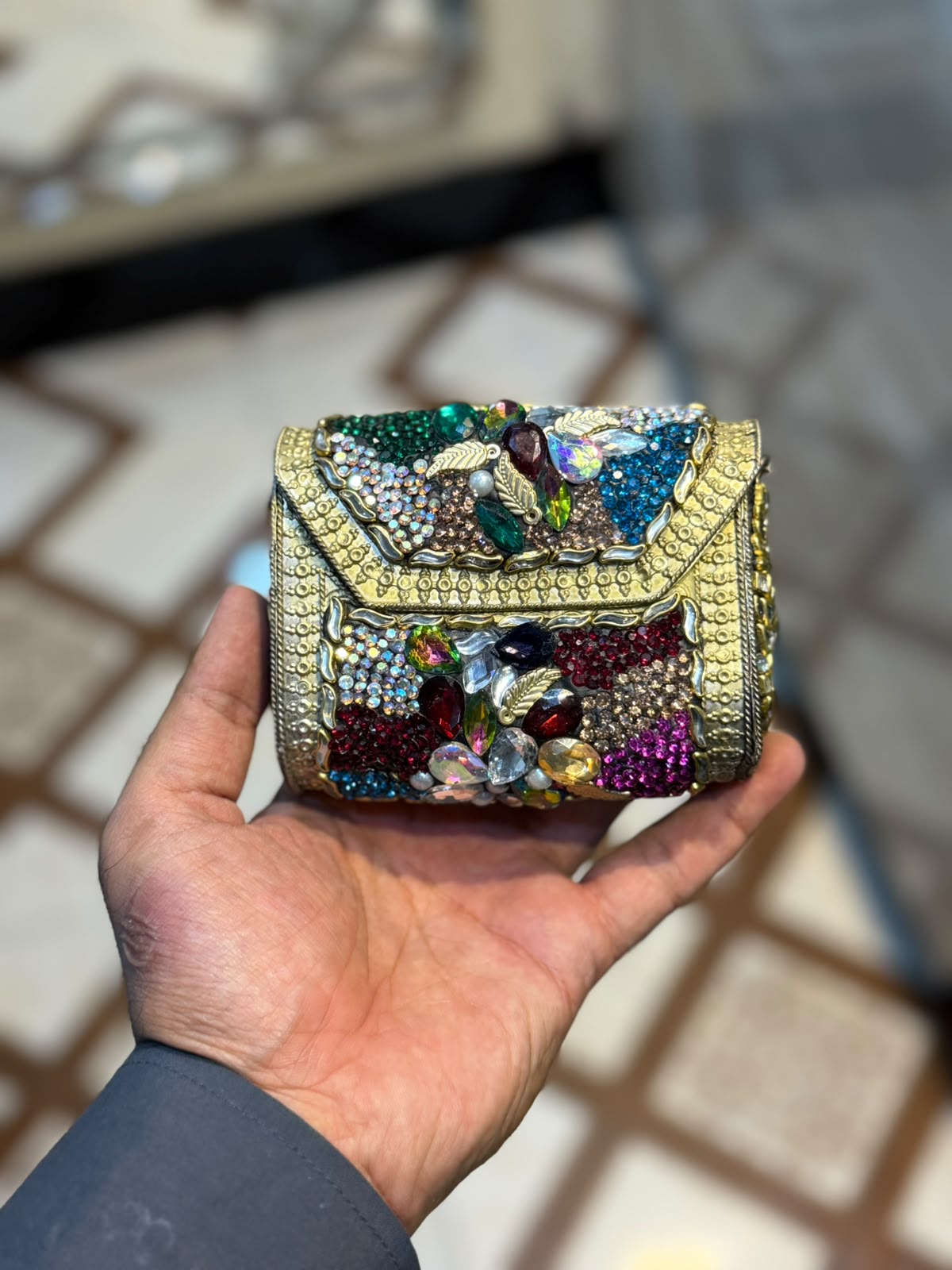 Stylish Luxury Stone Work Small Dholki_New Arrival 5