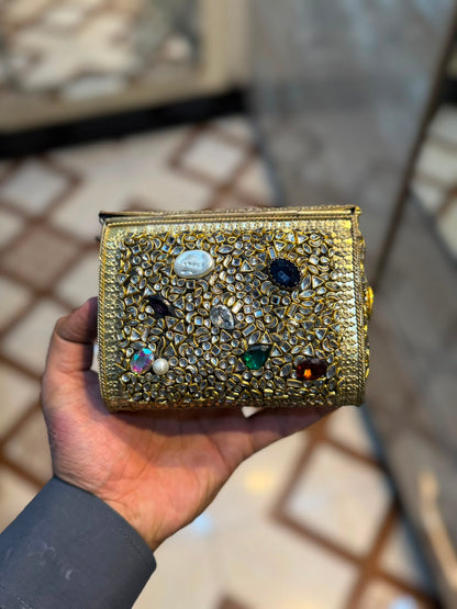 Stylish Luxury Stone Work Medium Clutch_New Arrival 2