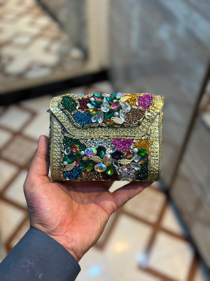 Stylish Luxury Stone Work Medium Clutch_New Arrival 3