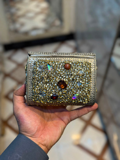 Stylish Luxury Stone Work Medium Clutch_New Arrival 6