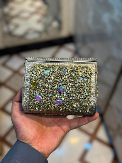 Stylish Luxury Stone Work Medium Clutch_New Arrival 8