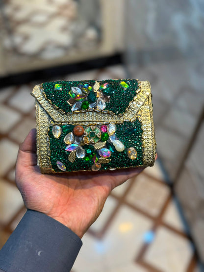 Stylish Luxury Stone Work Medium Clutch_New Arrival 9