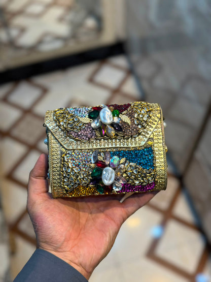 Stylish Luxury Stone Work Medium Clutch_New Arrival 10