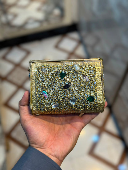 Stylish Luxury Stone Work Medium Clutch_New Arrival 10