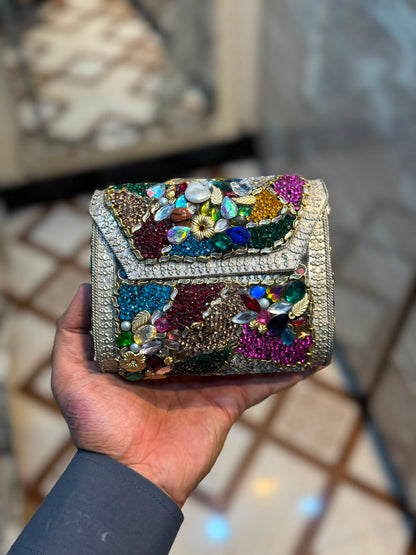 Stylish Luxury Stone Work Medium Clutch_New Arrival 11