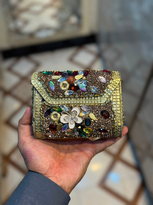 Stylish Luxury Stone Work Medium Clutch_New Arrival 13