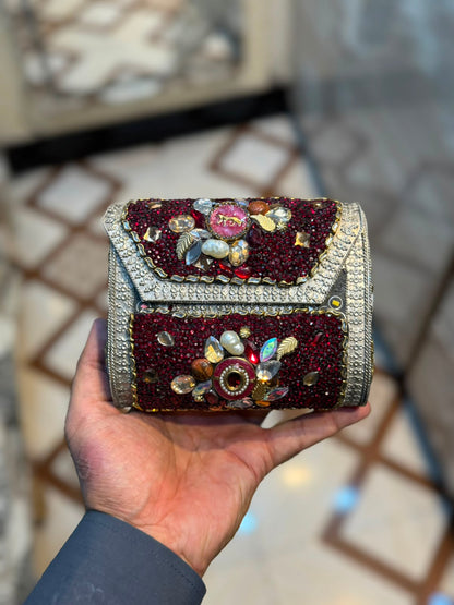 Stylish Luxury Stone Work Medium Clutch_New Arrival 16