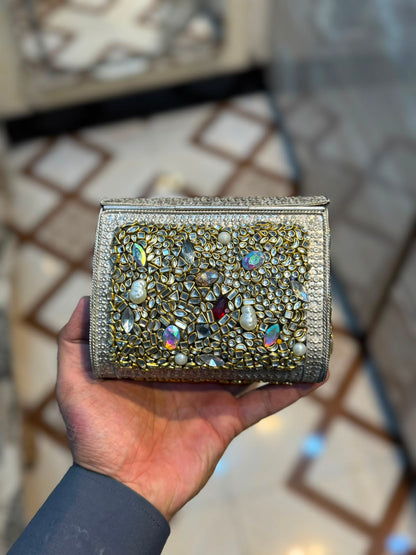 Stylish Luxury Stone Work Medium Clutch_New Arrival 16