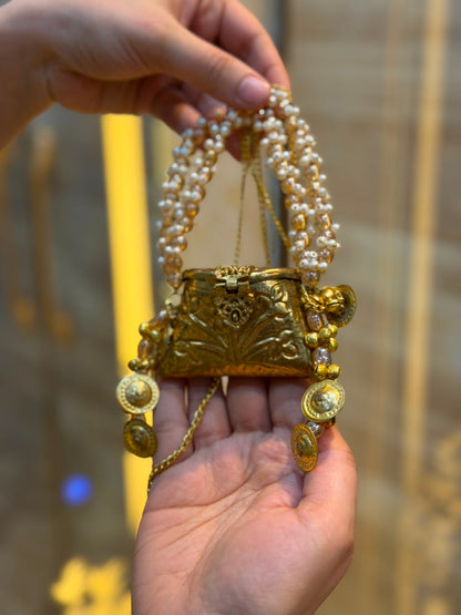 Stylish Indian Kundan Metal Clutch_Small Size_New Arrival