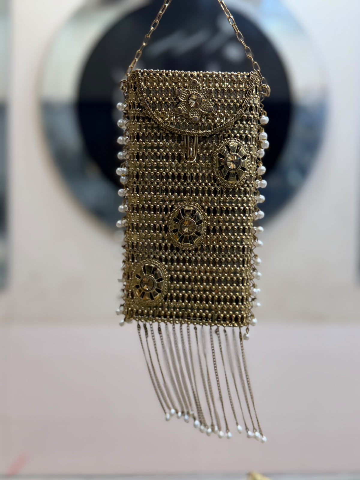 Luxury Golden Heer Collection Clutch_Mobile Shape_Design 5