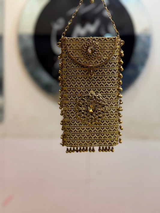 Luxury Golden Heer Collection Clutch_Mobile Shape_Design 7