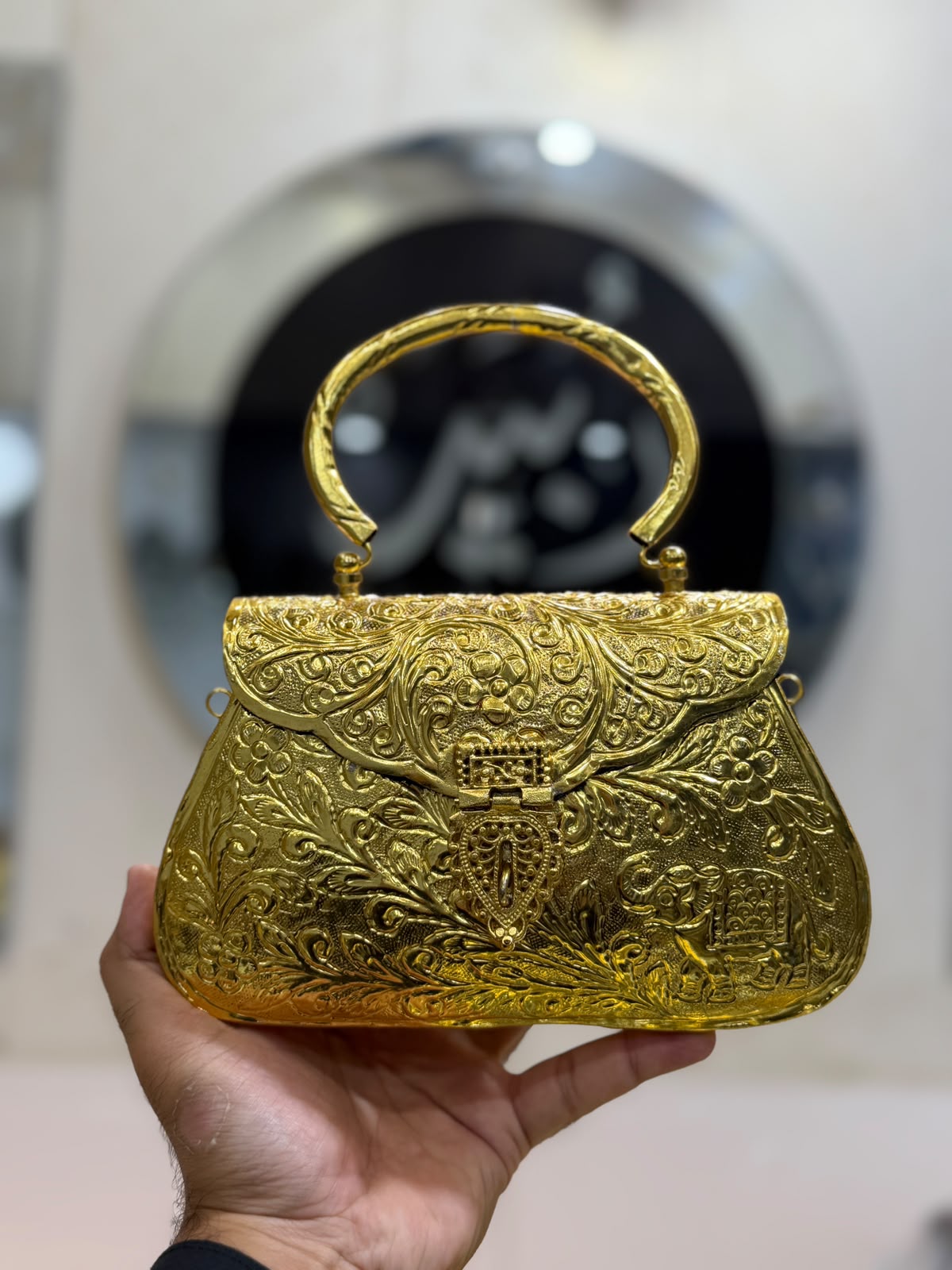 Stylish Luxury Indian Metal Clutch_Large Size_New Arrival_Design 5