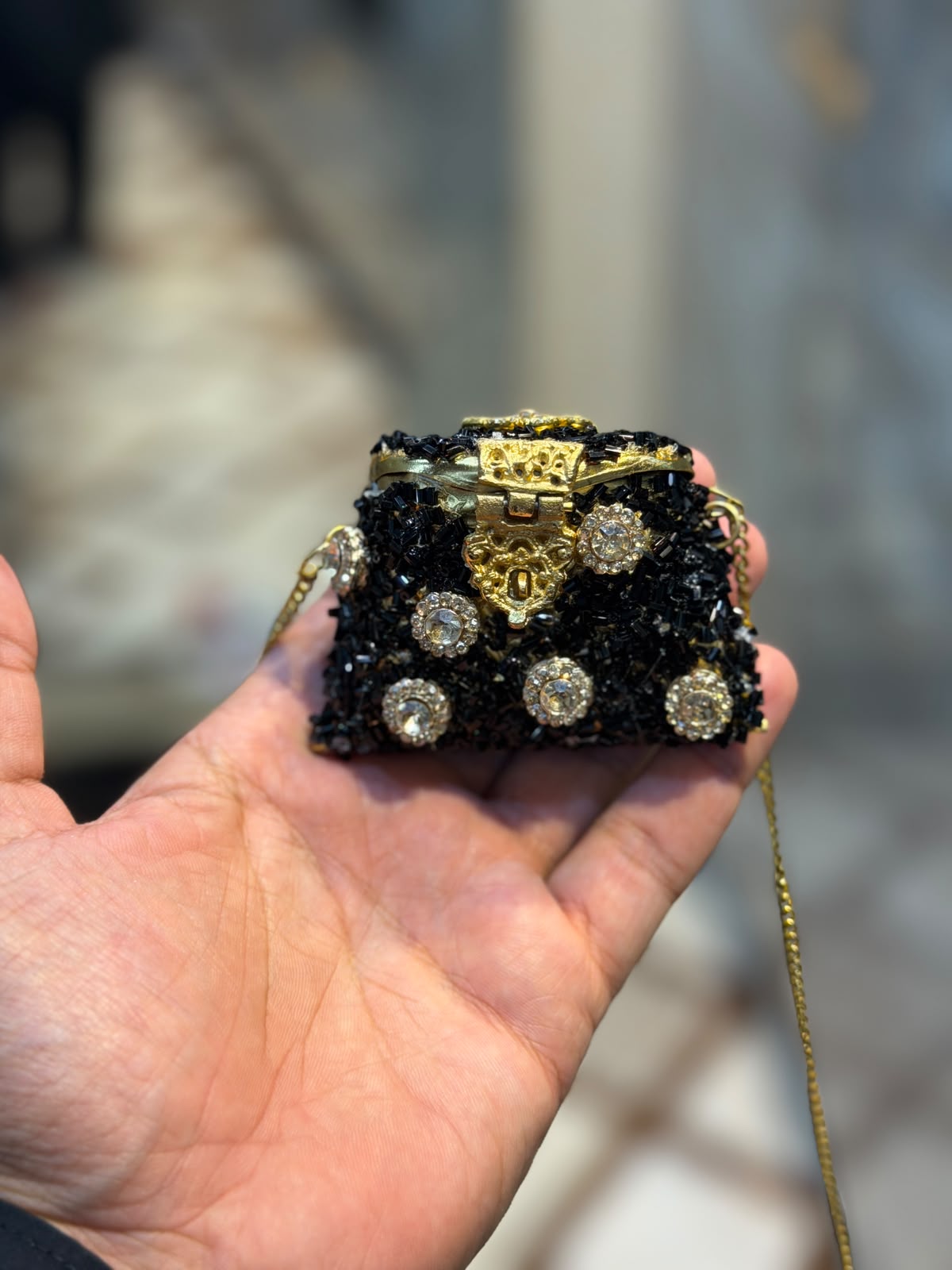 Stylish Indian Kundan Metal Clutch_Small Size_New Arrival