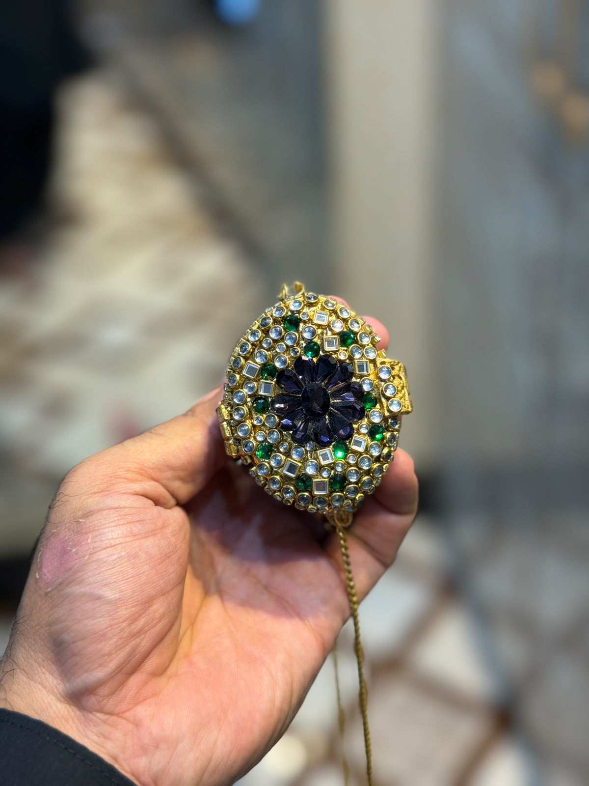 Stylish Indian Kundan Metal Clutch_Small Size_New Arrival