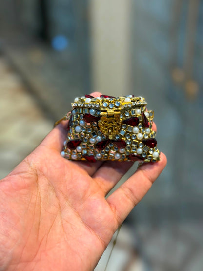 Stylish Indian Kundan Metal Clutch_Small Size_New Arrival